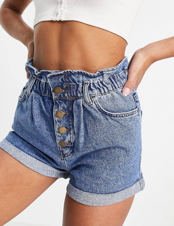 Baseline paperbag denim shorts