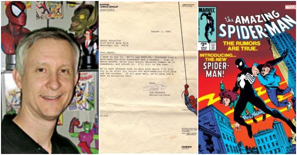 Randy Schueller, suratnya kepada Jim Shooter & komik The Amazing Spider-Man #252 (cen.acs.org/marvel.com)