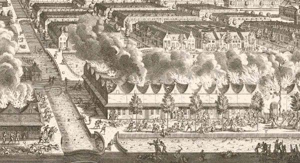 Ilustrasi Geger Pacinan pada tahun 1740 (Rijksmuseum)