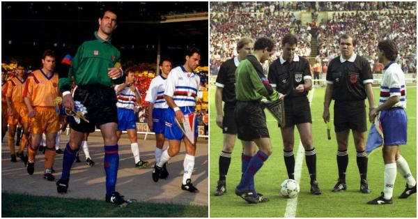 Barcelona dan Sampdoria berhadapan di Stadion Wembley pada final 1992 (fcbarcelona/sampdoria.it)