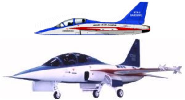 Desain awal pesawat "KTX-2" dan purwarupa T-50 (globalsecurity.org)