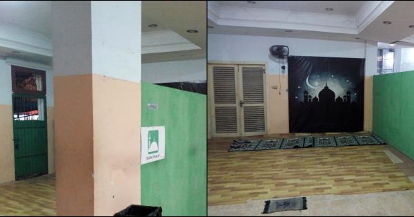 Ruang salat sederhana di Stadion Andi Mattalatta (Foto: Randy Wirayudha/HISTORIA)