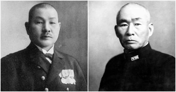 Laksamana Soemu Toyoda (kiri) & Laksdya Takeo Kurita (Kaigunsh?/US Navy)
