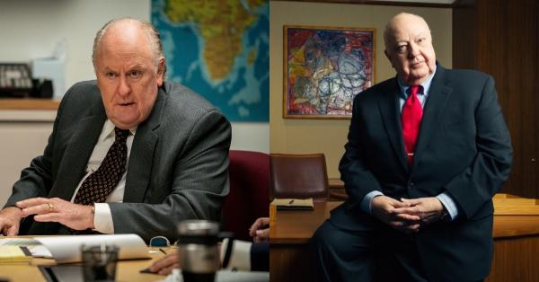 Bos Fox News Roger Ailes (kanan) yang diperankan aktor senior John Lithgow (Foto: Lionsgate)