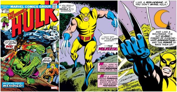 Kemunculan perdana Wolverine di komik The Incredible Hulk #180 terbitan Oktober 1974 (marvel.com)