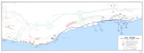 Rencana serangan Divisi Infantri ke-42 AD Amerika ke Pulau Biak. (army.mil).