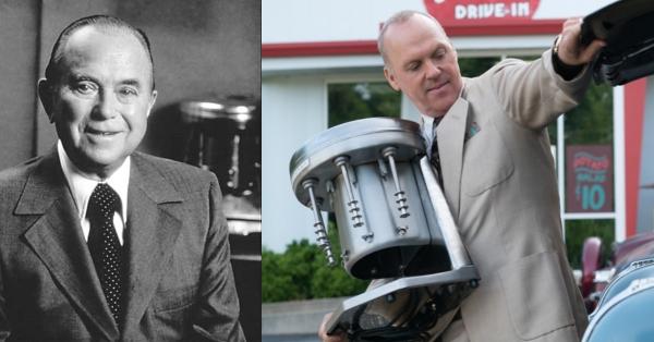 Michael Keaton (kanan) memerankan sosok Roy Kroc, visioner yang membawa McDonald's mengglobal (Foto: britannica.com/IMDb)