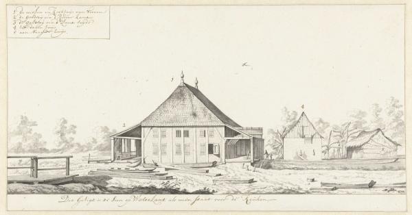 Sketsa tempat pengolahan tebu karya Dirk Valkenburg (Rijksmuseum)