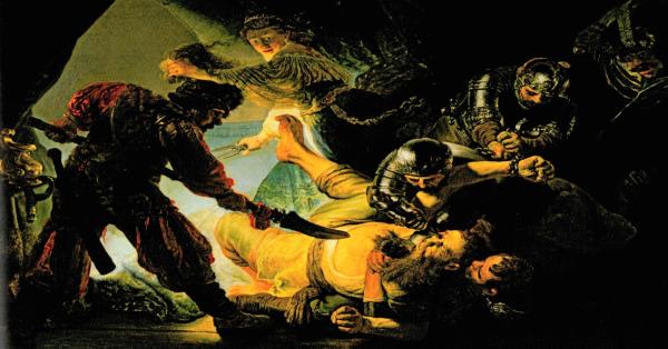Lukisan "The Blinding of Samson" (Foto: Repro "Rembrandt: The Painter Thinking")