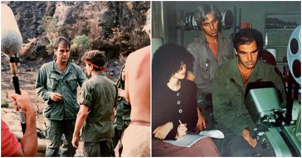 Kolase Oliver Stone saat menggarap film Platoon di Filipina. (Twitter @TheOliverStone).