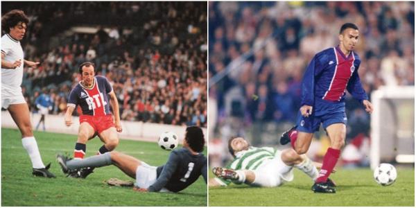 Paris Saint-Germain di era 1980-an (kiri) dan 1990-an (psg.fr)