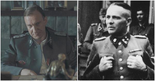 Aktor David Thewlis (kiri) memerankan komandan kamp konsentrasi yang terinspirasi dari sosok Rudolf Höss. (miramax.com/ushmm.org).