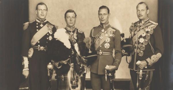 Empat putra mahkota Inggris, ki-ka: Pangeran George, Pangeran Edward, Pangeran Albert yang lantas jadi Raja George VI & Pangeran Henry. (npg.org.uk).