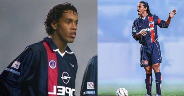 Merantau ke Eropa, PSG jadi klub pertama Dinho di Benua Biru (Foto: Twitter @nel17brian/@10Ronaldinho)