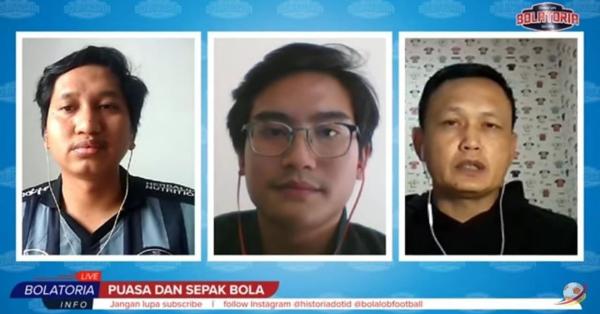 Yeyen Tumena (kanan) berbagi pengalaman berpuasa dan Lebaran di Italia dalam obrolan live "Bolatoria"