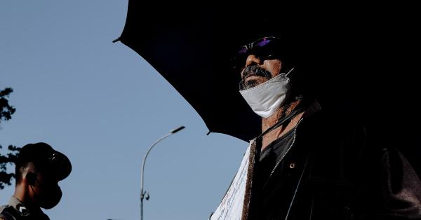 Tuba mengikuti kegiatan Kamisan di depan Istana Negara. (Historia.ID/Fernando Randy).