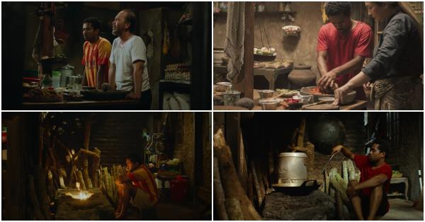 Penggambaran dapur tradisional dengan beragam alat masak tradisional pula sesuai aslinya di tanah Minang (Lifelike Picture)