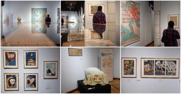 Ragam benda seni yang dipamerkan di pameran “Yōkai Parade". (Randy Wirayudha/Historia.id).