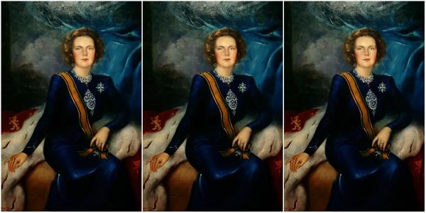 Lukisan Ratu Juliana karya Basuki Abdullah yang dibuat pada Januari 1949 (Rijksmuseum)