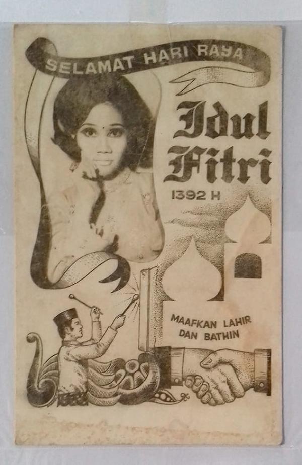 Kartu ucapan Idul Fitri tahun 1971. (Koleksi Mikke Susanto).