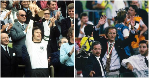 Der Kaiser pemenang Piala Dunia 1974 sebagai pemain (kiri) dan Piala Dunia 1990 sebagai pelatih (fifa.com)