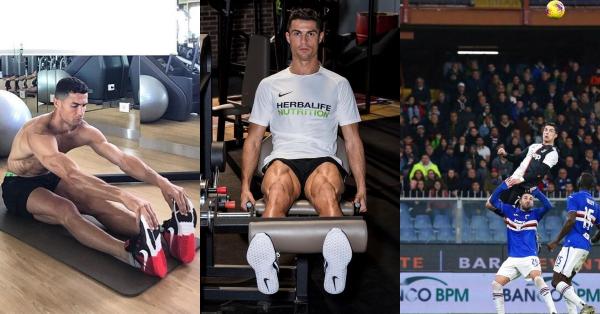Bermodal fisik bugar laiknya pemain usia 20 tahun, diharapkan CR7 bisa lekas sembuh dari Covid-19. (Twitter @Cristiano).