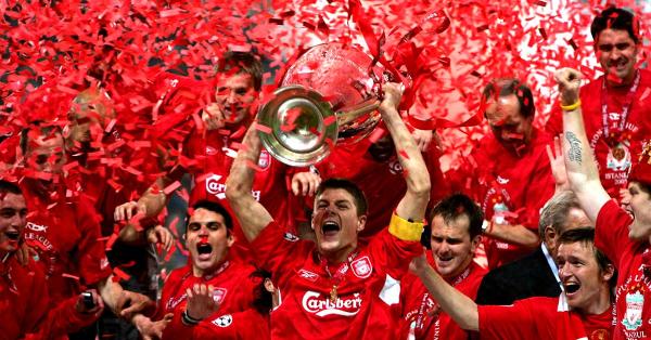 Liverpool merengkuh trofi Si Kuping Besar pada Liga Champions 2005 (Foto: uefa.com)
