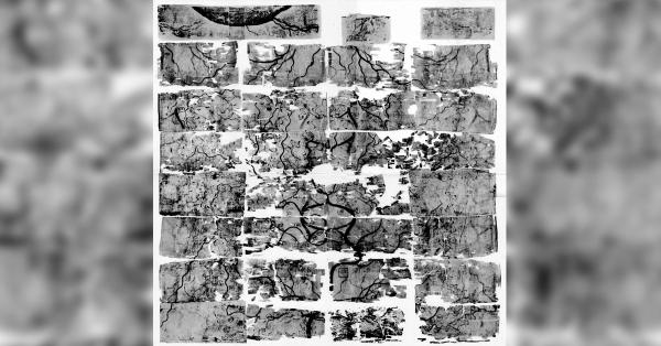 eta sutra yang memperlihatkan topografi wilayah Dinasti Han dan Kerajaan Nanyue sekira 168 SM. (Wikimedia Commons)