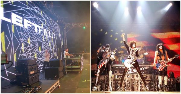 Band elektronik Leftfield (kiri) dan KISS (X @Leftfield/@kiss)
