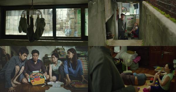 Kolase "banjiha" alias apartemen semi bawah tanah yang digambarkan film "Parasite" (Foto: CJ Entertainment)