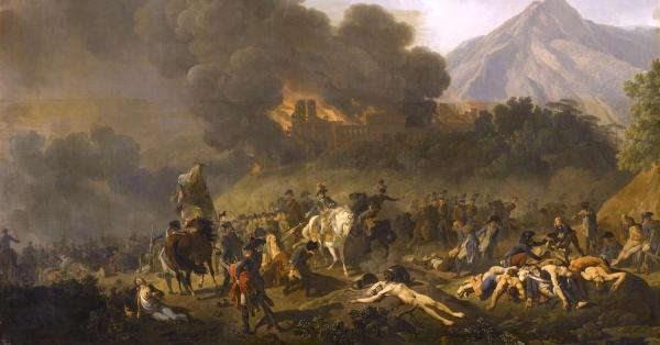 Lukisan pasukan Napoléon dalam Kampanye Italia karya Antoine Taunay (Musée National du Château)
