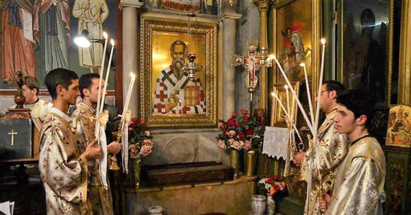 Lukisan sosok Santo Porphyrius di Patriarkat Ortodoks Yunani Yerusalem (jerusalem-patriarchate.info)