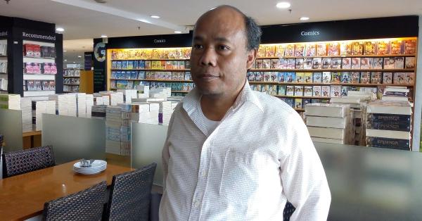 Wahyu Susilo berkisah masa-masa kecil ia mengenal Wiji Thukul (Foto: Randy Wirayudha/HISTORIA)