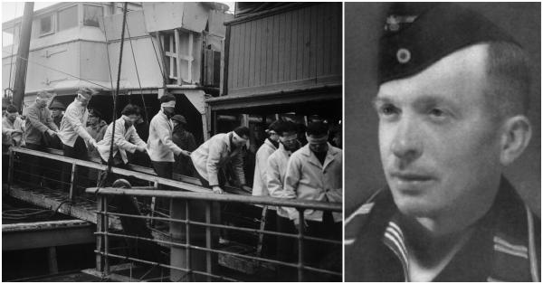 Oberbootsmannmaat Wilhelm Gödde (kanan) dan para awak Scharnhorst selamat (Repro: Battleships of the Scharnhorst Class/Imperial War Museum)