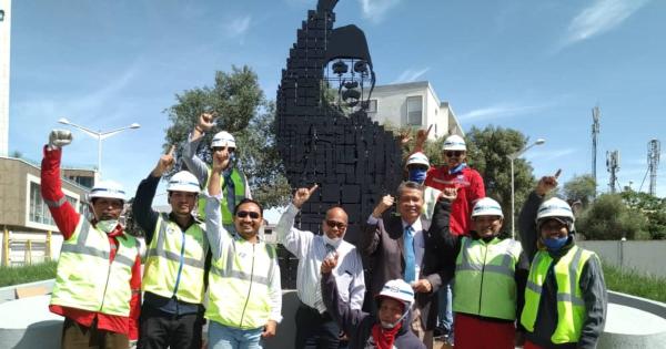 Monument de Soekarno yang disokong dana PT Pertamina dan pengerjaannya oleh PT Wijaya Karya (Foto: KBRI Alger)
