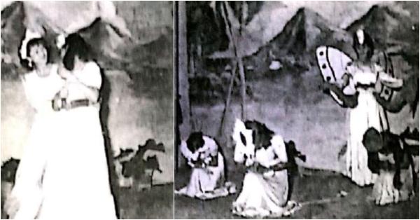 Para tokoh perempuan di teater garapan Bung Karno yang diperankan aktor-aktor lelaki (Foto: Repro "Bung Karno Maestro Monte Carlo")