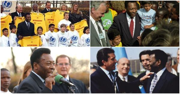 Selain melegenda di lapangan hijau, Pelé aktif jadi duta UNESCO dan UNICEF (un.org)