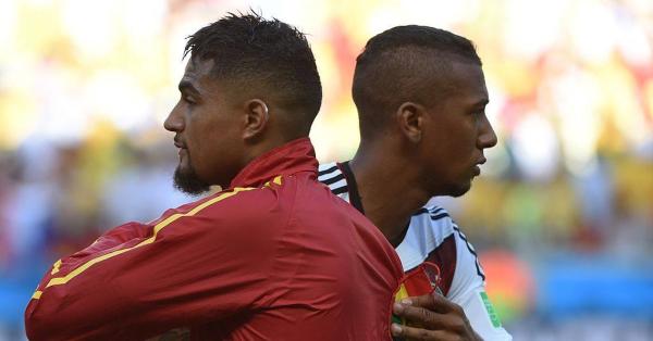 Kevin-Prince Boateng (kiri) & Jérôme Agyenim Boateng saling berhadapan di Piala Dunia 2014 (FIFA)
