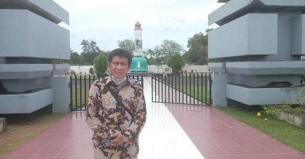 Haril M. Andersen yang meriset kiprah H. AS. Hanandjoeddin (Randy Wirayudha/Historia)