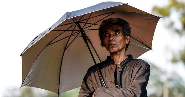 Ekspresi salah satu peserta Aksi Kamisan di Istana Negara. (Fernando Randy/Historia).