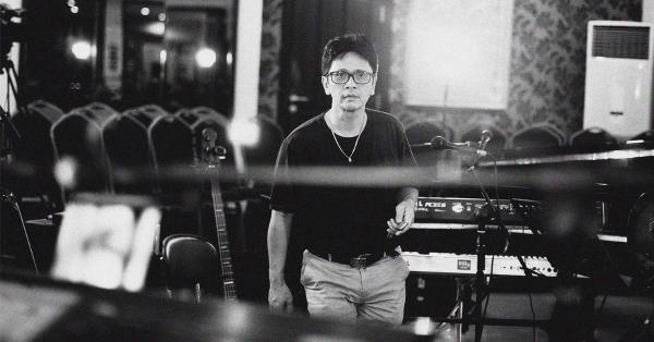 Gilang Ramadhan usai tampil bersama Krakatau. (Fernando Randy/Historia).