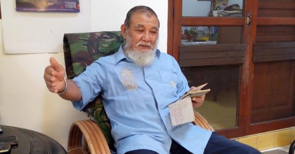 Marsda Tatang Kurniadi di masa pensiun (Foto: Randy Wirayudha/Historia)