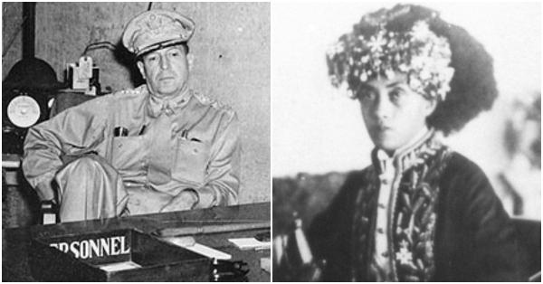 Panglima Sekutu di Pasifik, Jenderal Douglas MacArthur (kiri) & Sultan Djabir Sjah (navy.mil/Museum Kedaton Ternate)