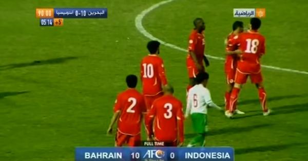 Momen Bahrain membantai Indonesia, 10-0 pada 2012 (Youtube TheAsianFootball)