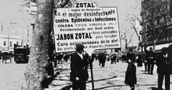 Merebaknya Flu Spanyol di Spanyol turut meningkatkan keuntungan produsen-produsen disinfektan, Zotal salah satunya (Repro Clinical Infectious Diseases).
