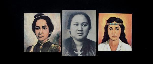 Cut Nyak Dhien, Dewi Sartika dan Martha Christina Tiahahu para perempuan hebat dalam sejarah Indonesia. (Fernando Randy/Historia.id).