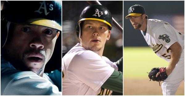 David Justice, Scott Hatteberg, dan Chad Bradford, pemain direkrut dengan metode statistik (Sony Pictures Entertainment)