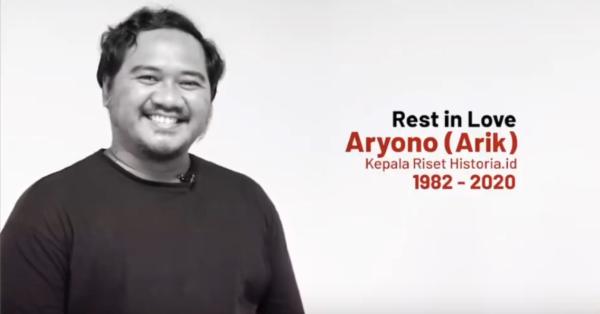 Kepala riset Historia.id, (alm) Aryono. (Historia.id).