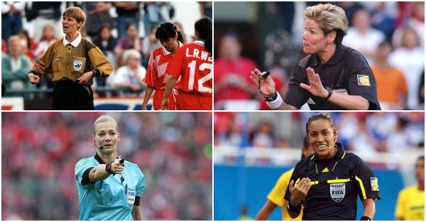 Searah jarum jam: Ingrid Jonsson, Sonia Denoncourt, Lixy Enríquez & Bibiana Steinhaus-Webb (fifa.com/concacaf.com/dfb.de/mlssoccer.com)