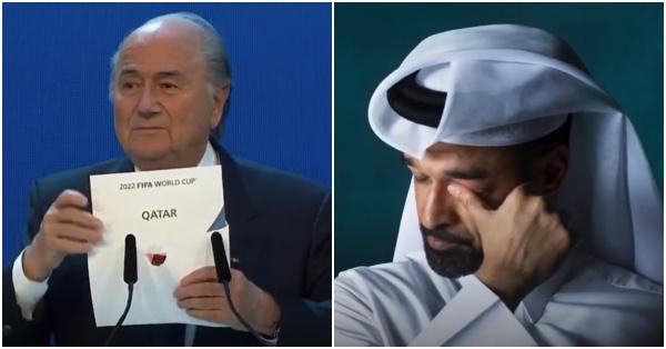 Penentuan tuan rumah Piala Dunia 2022 (kiri) & Hassan al-Thawadi, Sekjen Panpel Piala Dunia 2022 (Netflix)